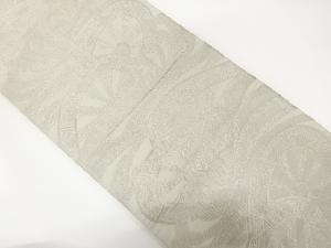 アンティーク　荒波に片輪車模様織り出し袋帯（着用可）